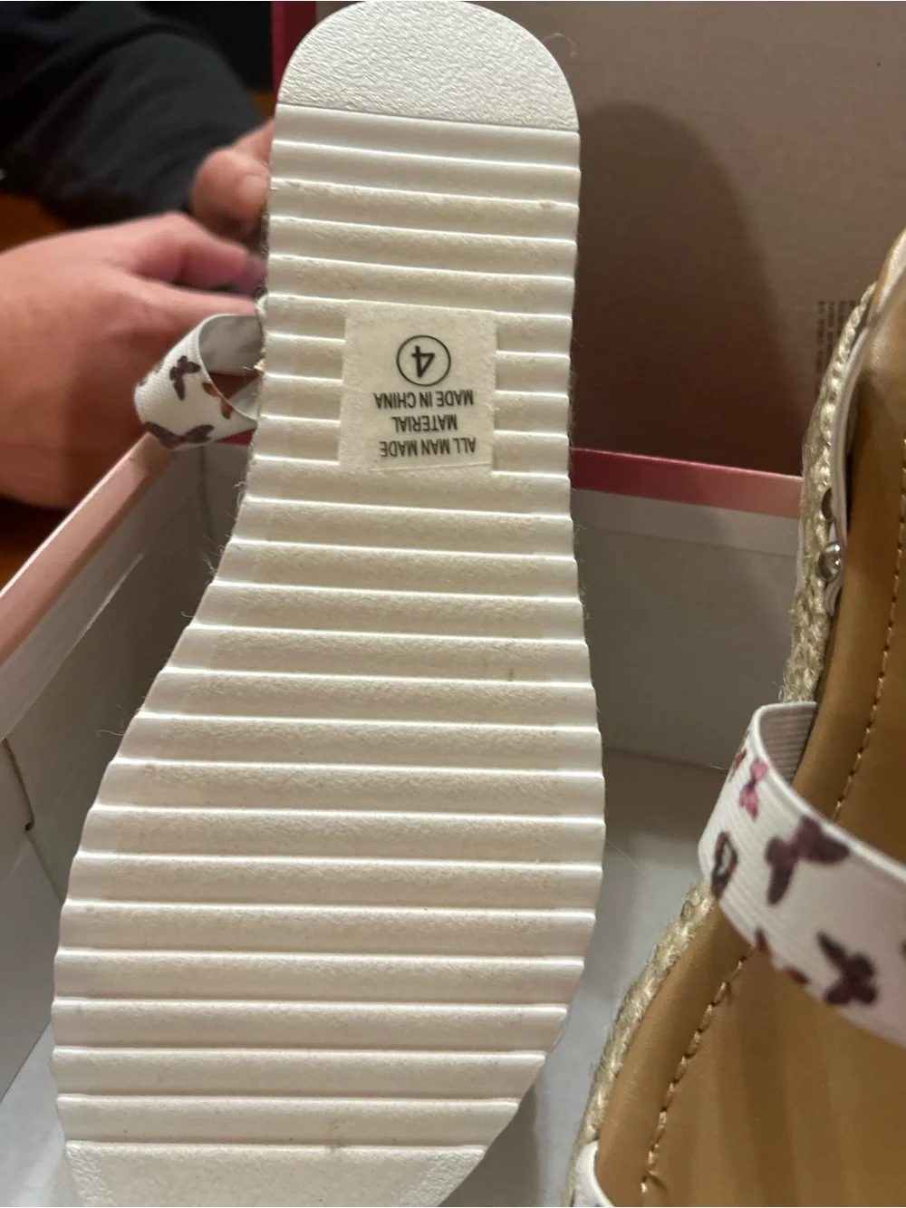 by the way. White Butterfly Print Espadrille Wedge Sandals